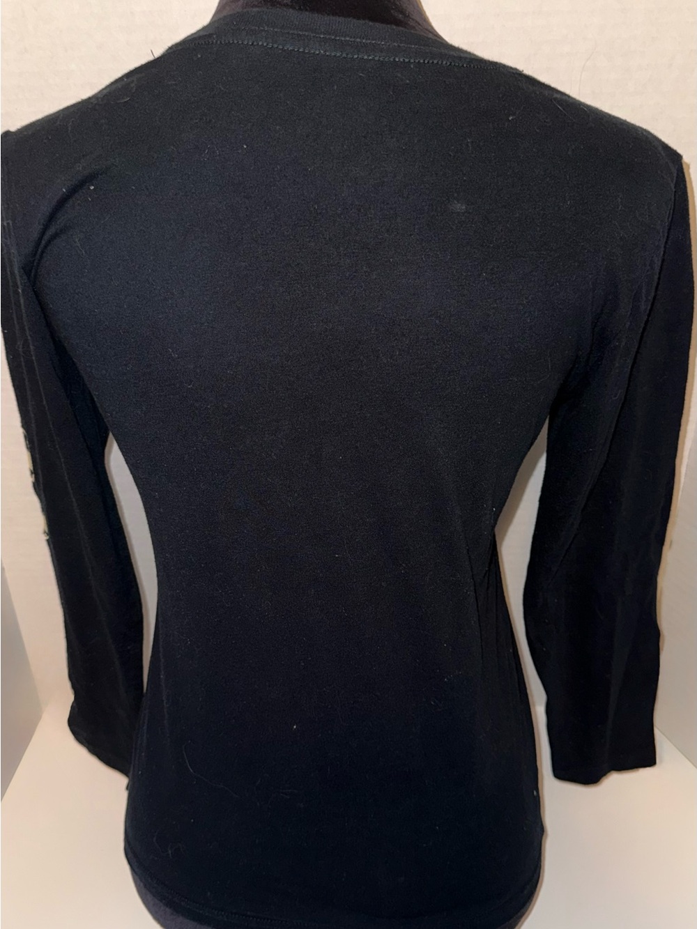 Disney Black Long-Sleeve The Nightmare Before Christmas Graphic Tee Kids 10/12 - Picture 3 of 5